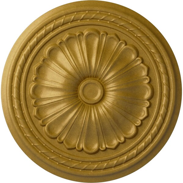 Ekena Millwork Alexa Ceiling Medallion (Fits Canopies up to 2 7/8"), Hnd-Painted Pharaohs Gold, 20 1/2"OD x 1 7/8"P CM20ALPGS - main